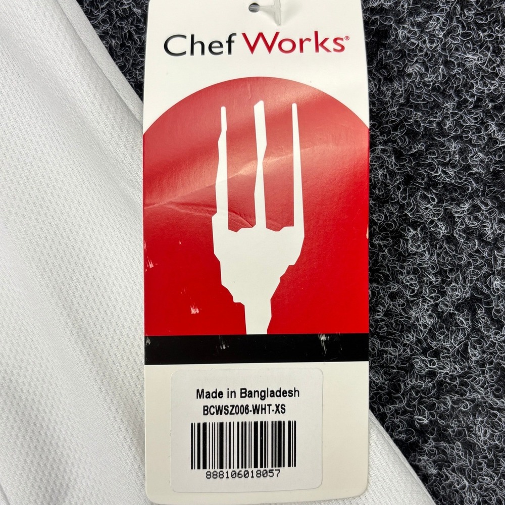NWT Chef Works Chef Coat Jacket Womens XS White Short Sleeve Mesh Vent BCWSZ006 - Picture 4 of 10